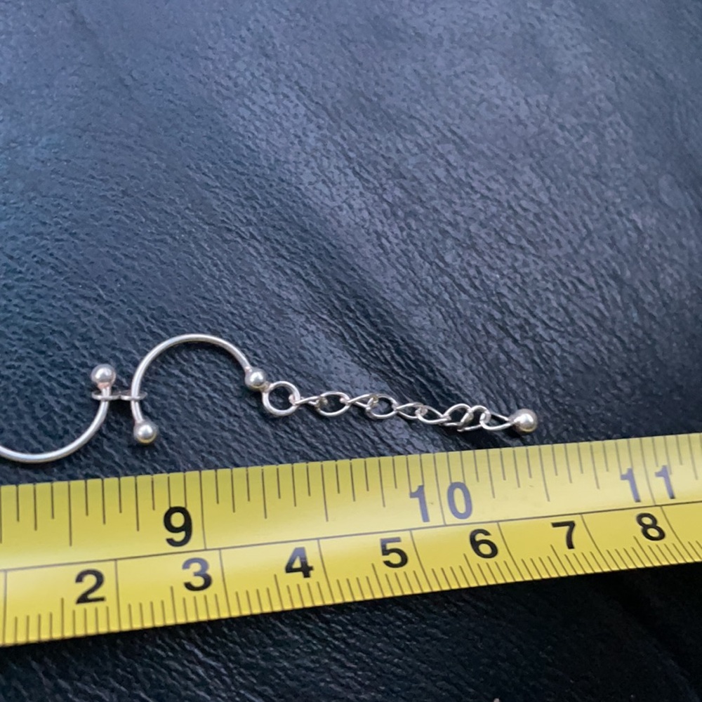 Anklet/bracelet .925 Sterling Silver Fine Jewelry. 2 Avail 9.5-10.5” - Picture 5 of 6